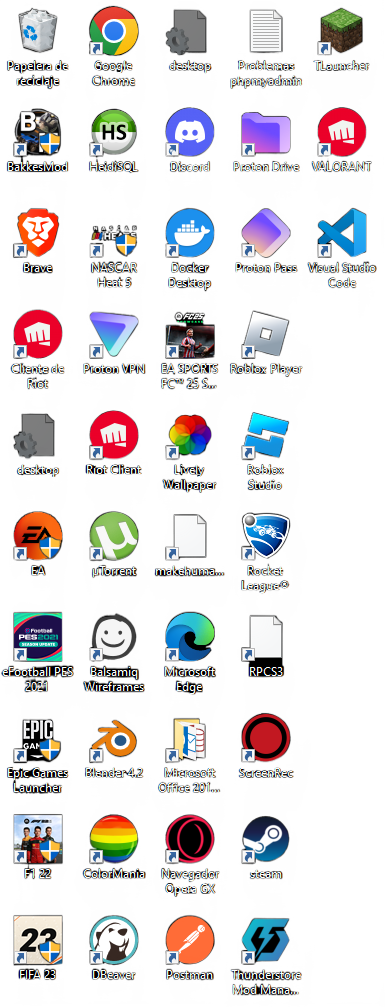 desktop icons