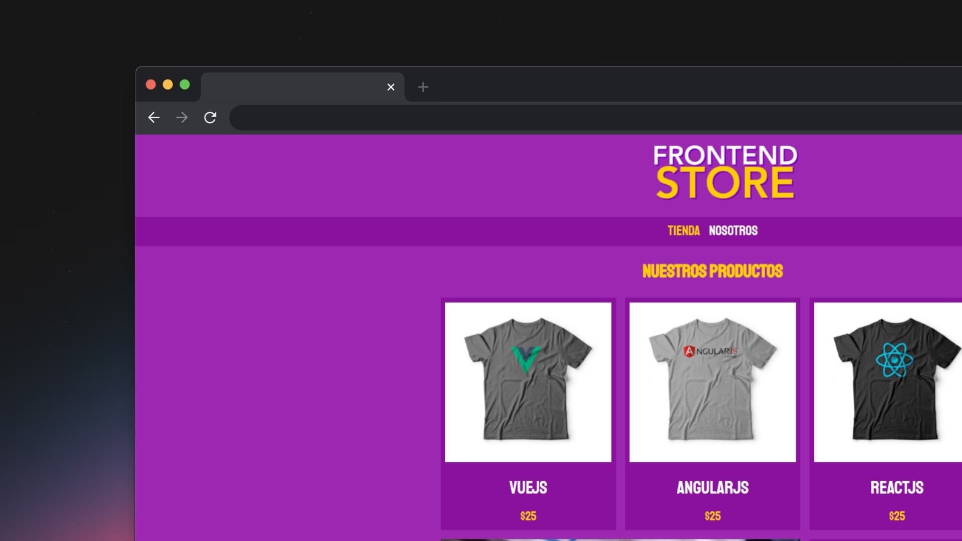 Captura de pantalla de la imagen /images/proyects/jpg/frontendstore.jpg